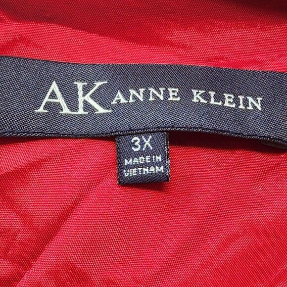 Anne Klein Red Mid-Length Overcoat, Women's 3XL - Picture 4 of 9